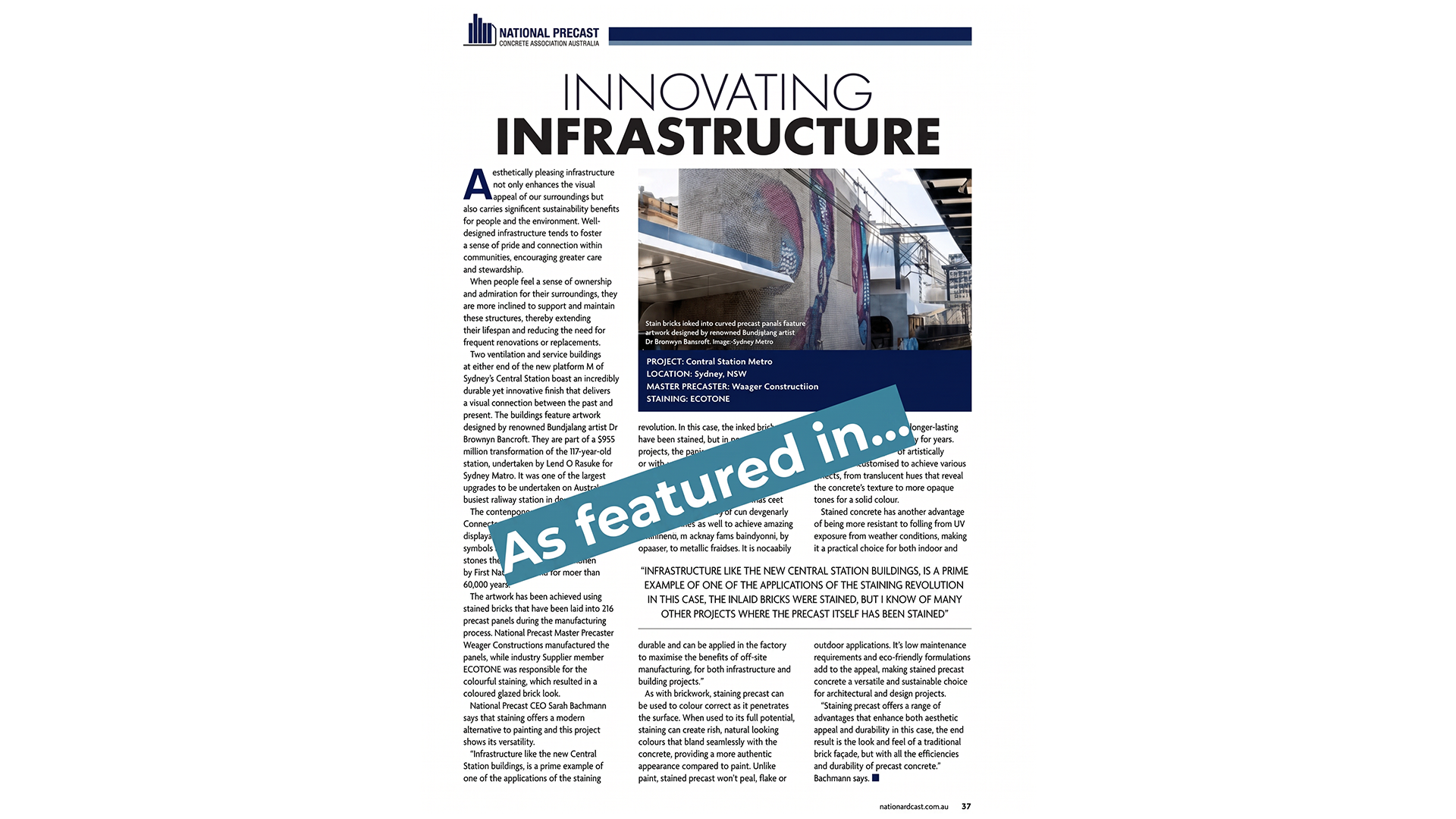 As featured in roads infrastructure magazine 4